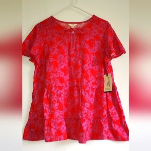 Terra&Sky floral top size 0X